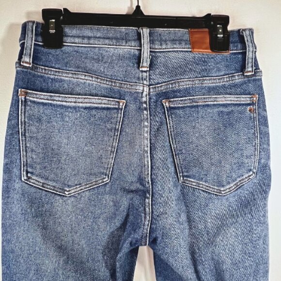 MADEWELL 10" Button Front High Rise Frayed Hem Skinny Jean Size 6/28 - Picture 7 of 12